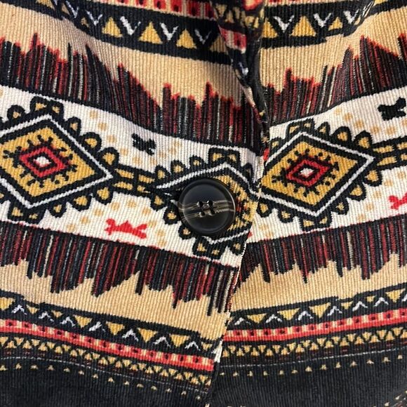 ZIZI Aztec print corduroy blazer medium Aspen Western - Picture 7 of 13